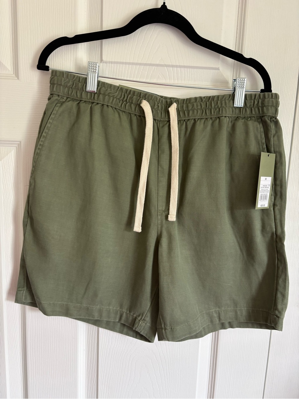 Vintage Olive Green Pull-On Shorts